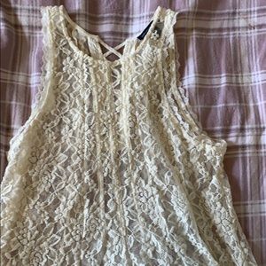 XS American Eagle Tank Top, cream coloured